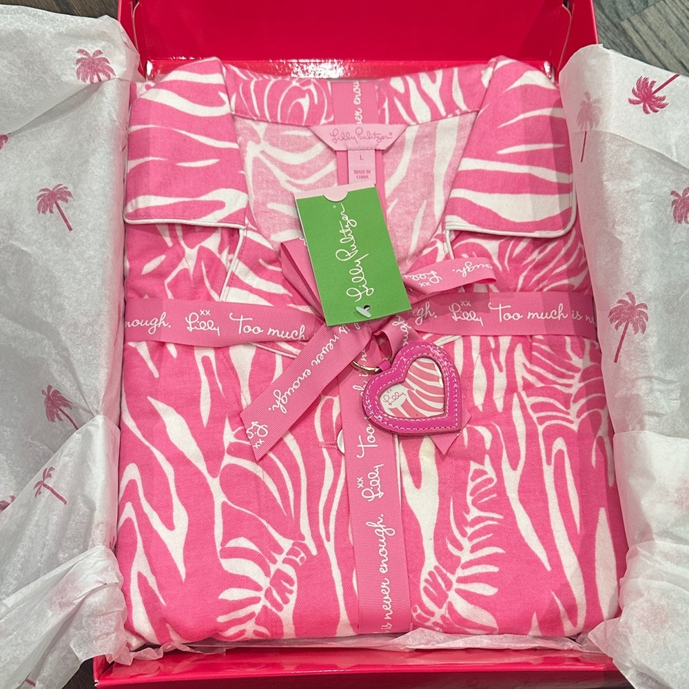 Lilly Pulitzer Vibrant Pink Zebra Pajama Set
